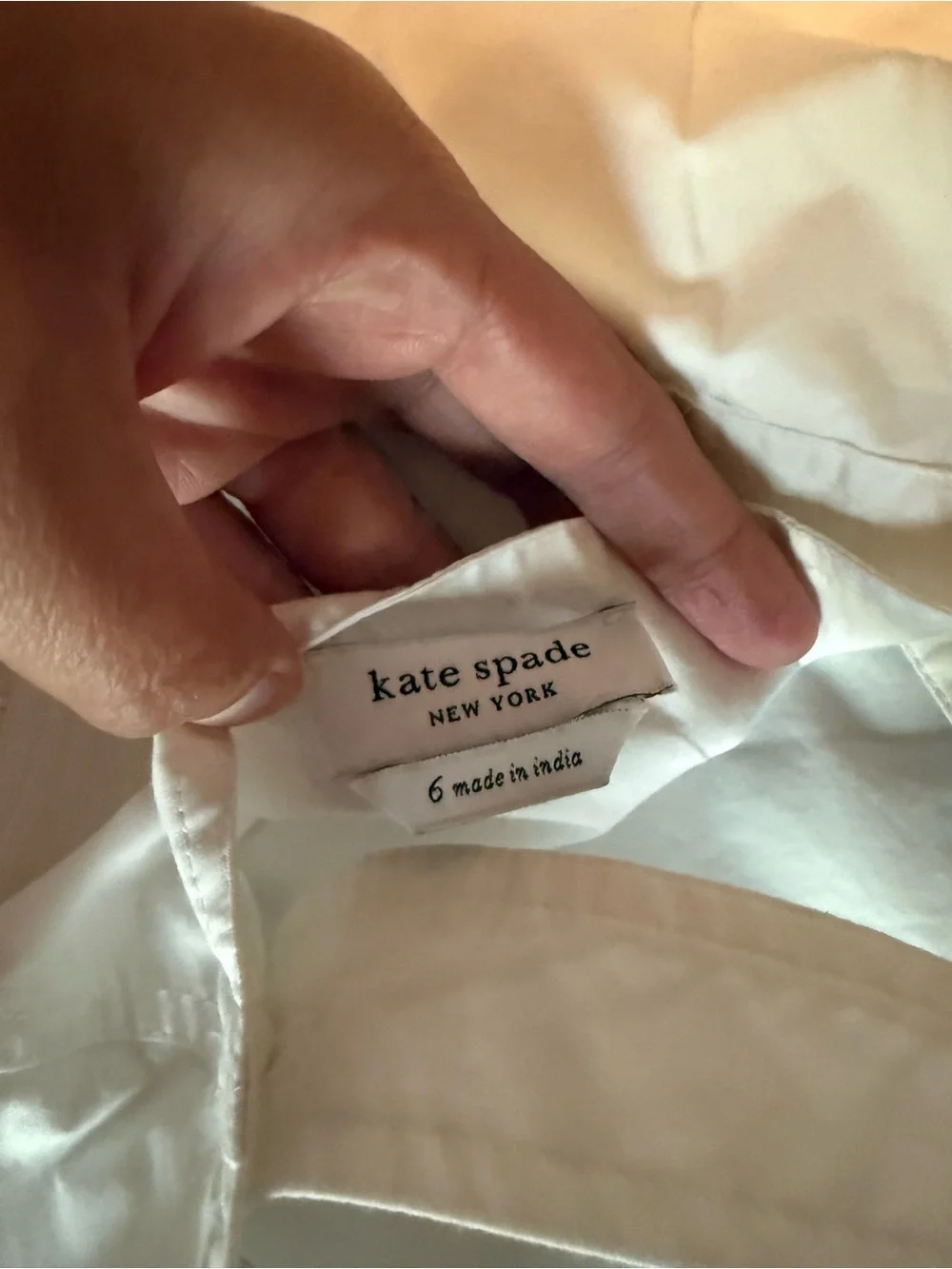 kate spade White Square-Neck Peplum Camisole